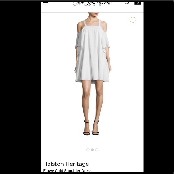 🚨HALSTON SPRING WHITE & LGHT GREY DAY DRESS🚨 - Picture 1 of 7